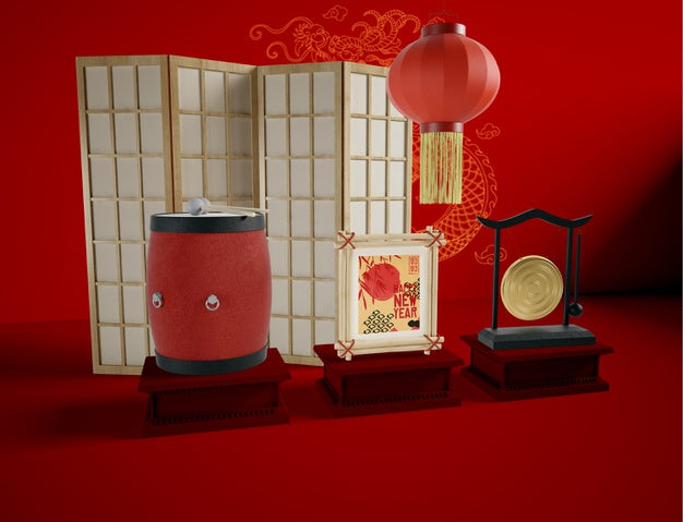 Chinese New Year Illustration Concept Psd