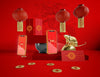 Chinese New Year Illustration With Phones Mock-Up Psd