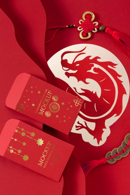 Chinese New Year Isometric Assortment Psd