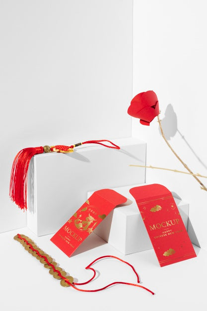 Chinese New Year Isometric Composition Psd