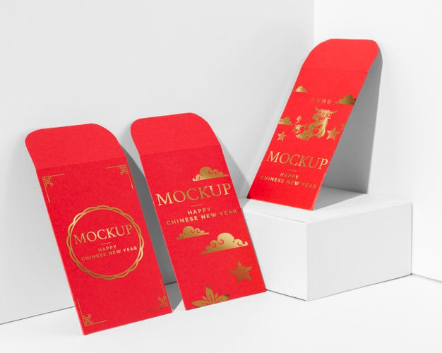Chinese New Year Mock-Up Elements Composition Psd