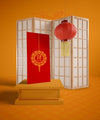 Chinese Traditional Objects With Greeting Card Psd