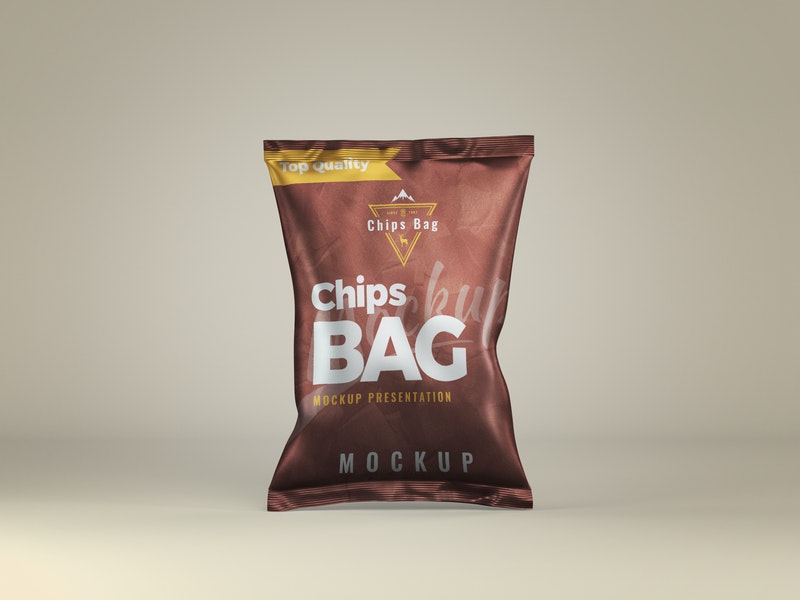 Chips Bag Front View Mockup