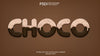 Chocolat And Cream 3D Text Effect Psd
