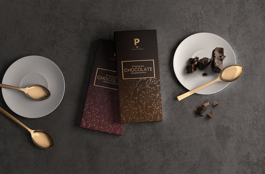 Chocolate Bar Packaging Mockup