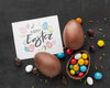 Chocolate Eggs With Candies Psd