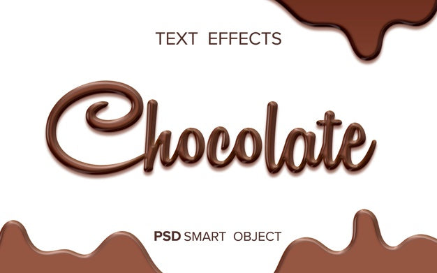 Chocolate Liquid Text Effect Psd