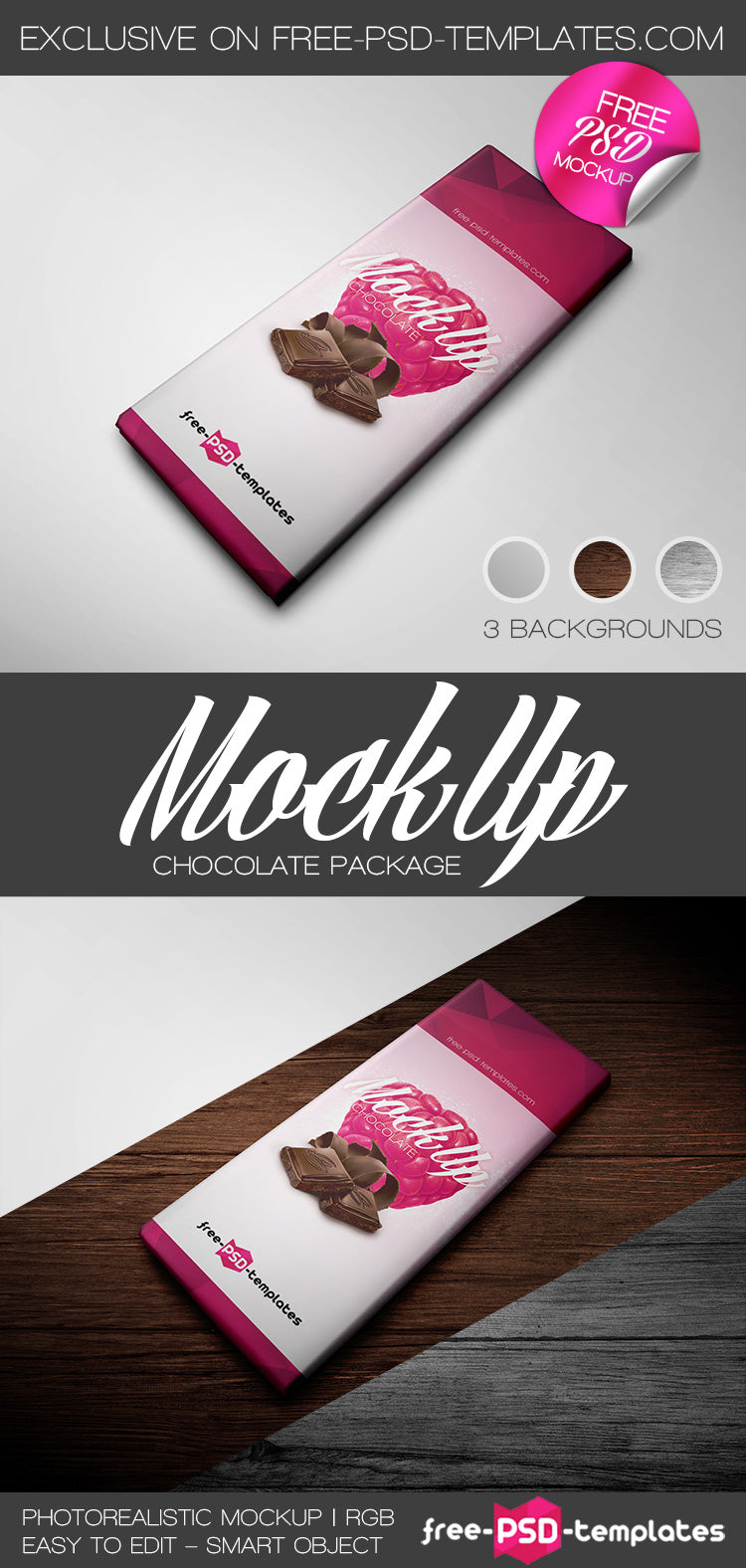 Chocolate Package Mockup (Psd)