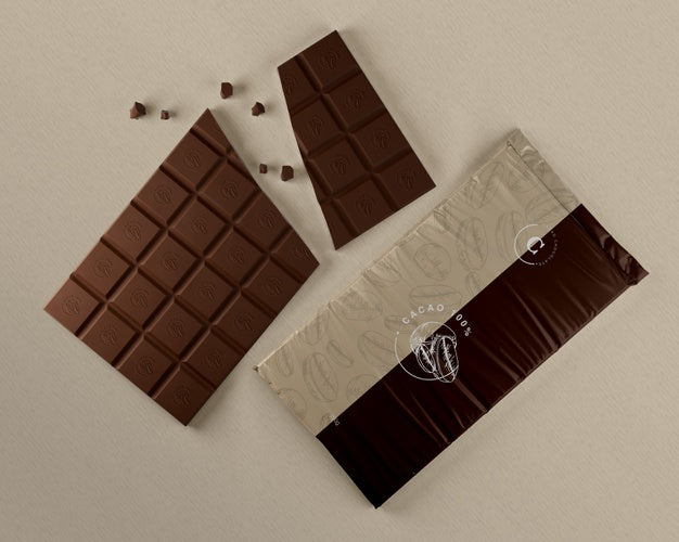 Chocolate Plastic Packaging Mock-Up Psd