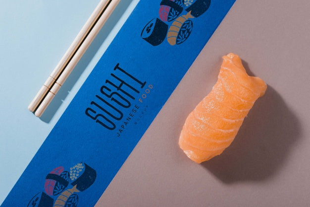 Chopsticks And Sushi Roll Psd