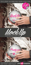 Christmas Ball Hand Hold Mock-Up In Psd