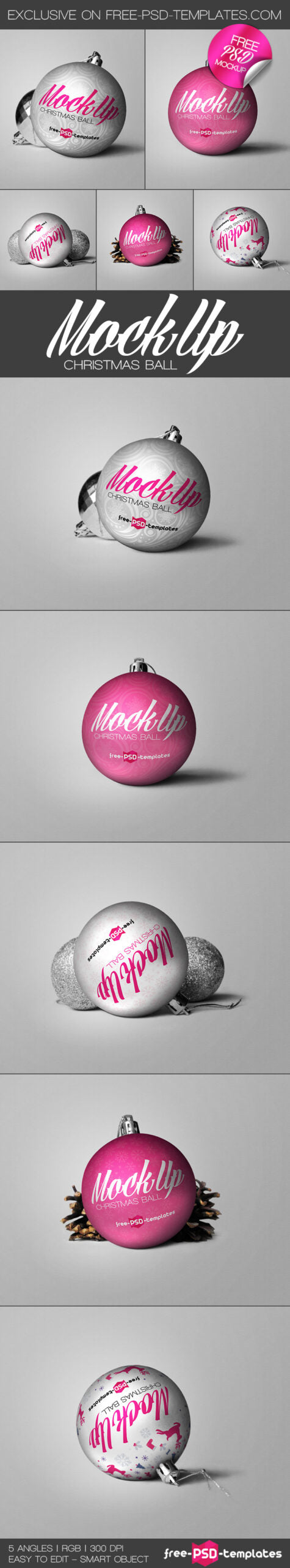 Christmas Ball Mock-Up In Psd