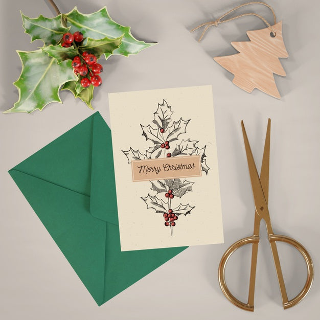 Christmas Card Concept Mock-Up Psd