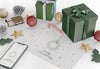 Christmas Card With Ornaments Mockup Psd