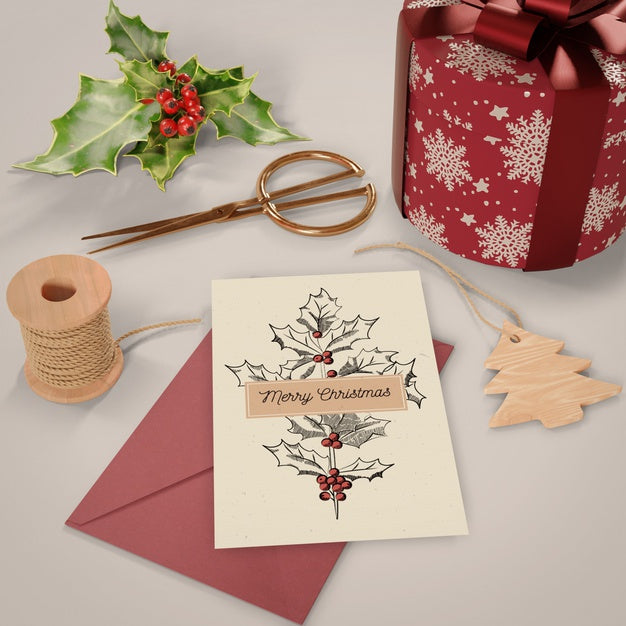 Christmas Card Writing Process At Home Psd