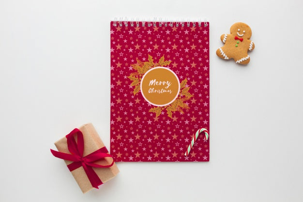 Christmas Composition With Card For Santa And Gifts Psd