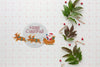 Christmas Composition With Green Leaves Top View Psd