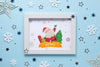 Christmas Concept Frame With Santa Claus Psd