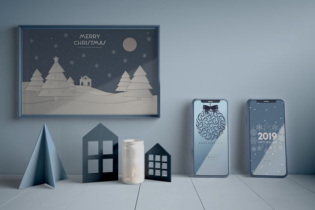 Christmas Concept On Painting Psd