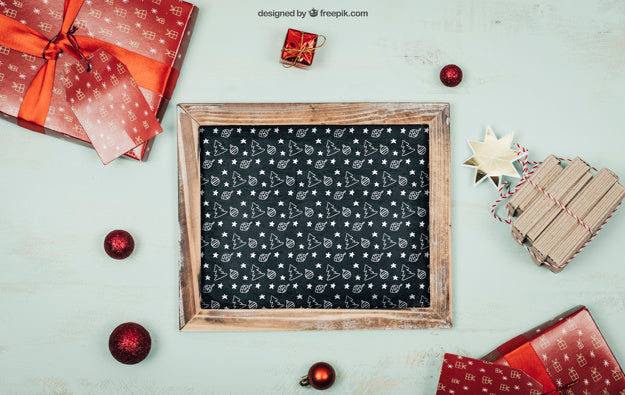 Christmas Elements Mockup Psd