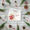 Christmas Eve Arrangement With Card And Envelope Psd