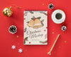 Christmas Eve Arrangement With Notepad Mock-Up Psd