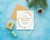 Christmas Eve Composition With Card And Envelope Psd