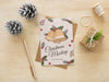 Christmas Eve Composition With Card Mock-Up Psd