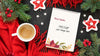 Christmas Eve Elements Composition With Notepad Mock-Up Psd