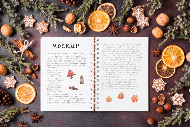 Christmas Food Concept Mock-Up Psd