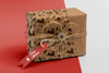 Christmas Gift Box With Label Psd