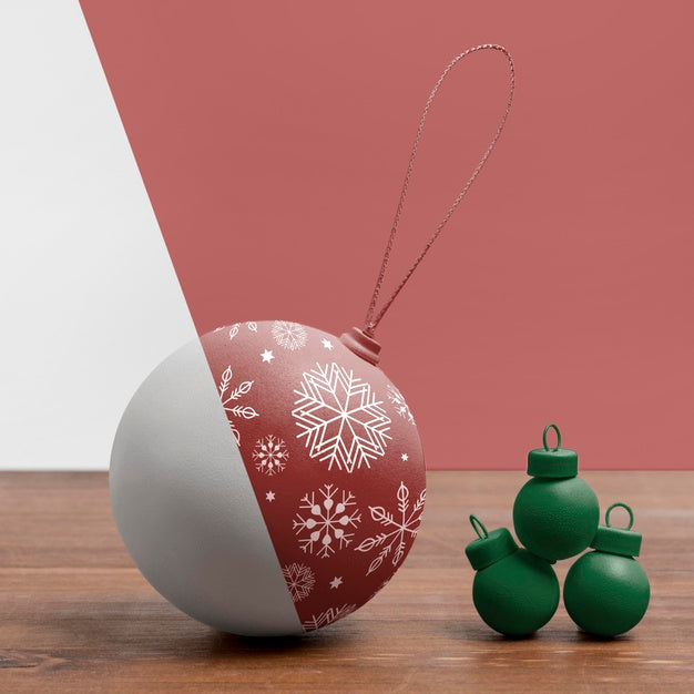 Christmas Globe With Snowflakes Drawings Psd