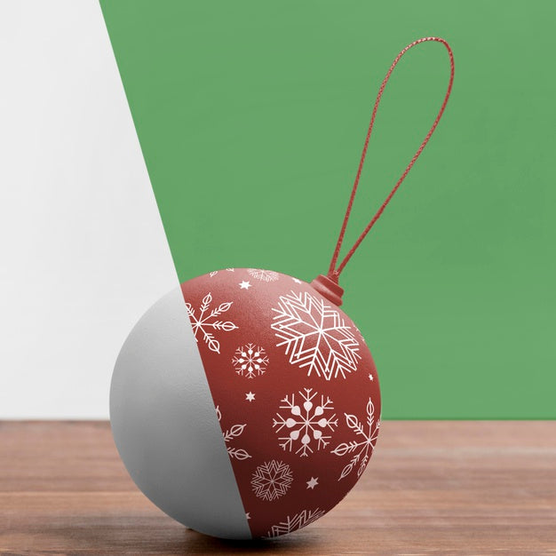Christmas Globe With Snowflakes Psd