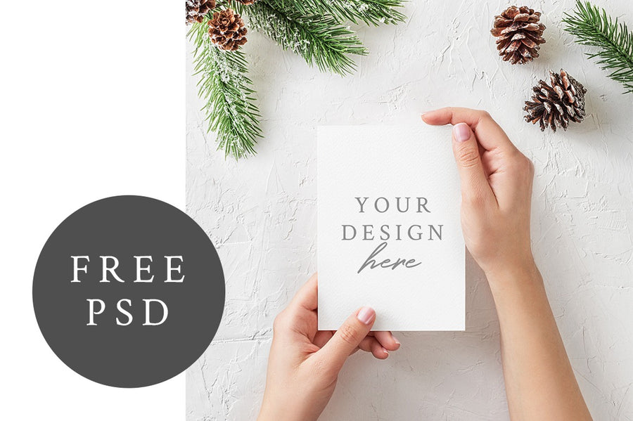 Christmas Greeting Card Mockup