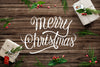Christmas Holiday Greeting Design Mockup Psd