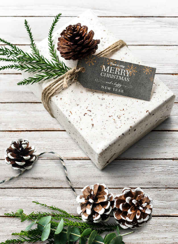 Christmas Holiday Greeting Design Mockup Psd