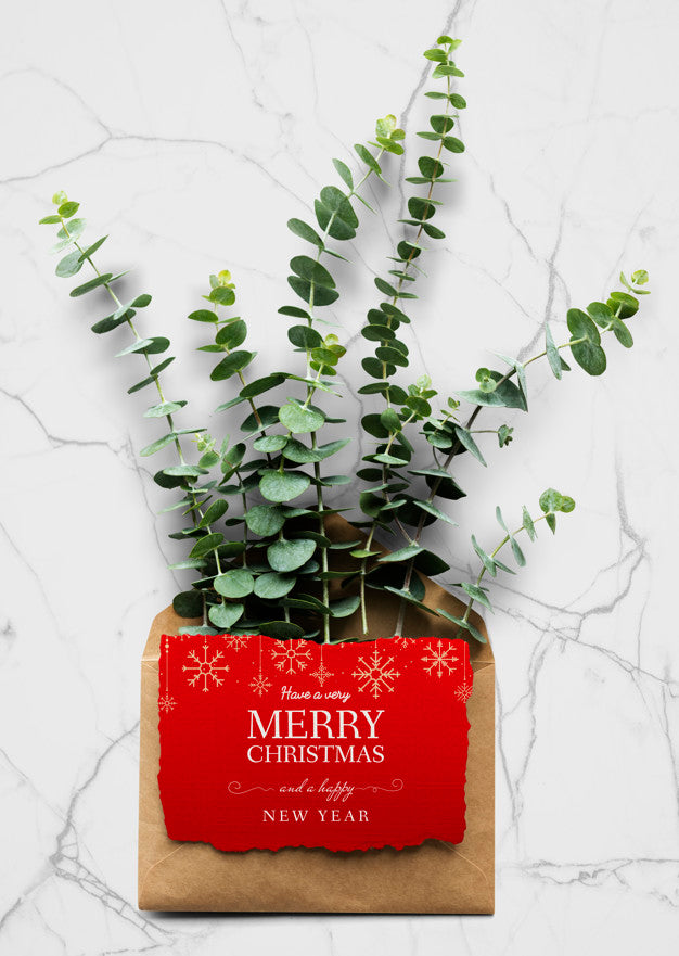 Christmas Holiday Greeting Design Mockup Psd