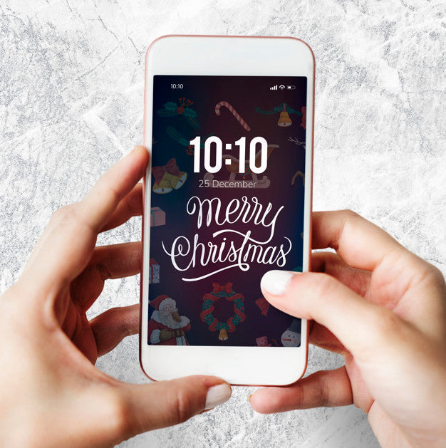 Christmas Holiday Greeting Design Mockup Psd