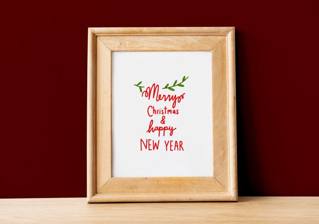 Christmas Holiday Greeting Design Mockup Psd