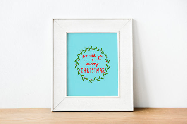 Christmas Holiday Greeting Design Mockup Psd