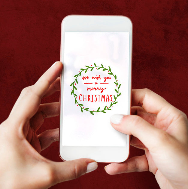 Christmas Holiday Greeting Design Mockup Psd