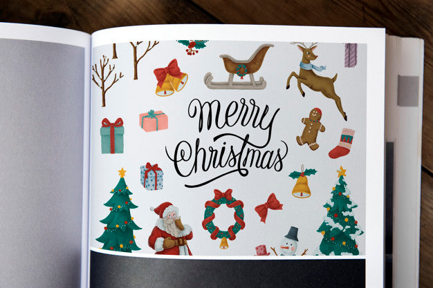 Christmas Holiday Greeting Design Mockup Psd