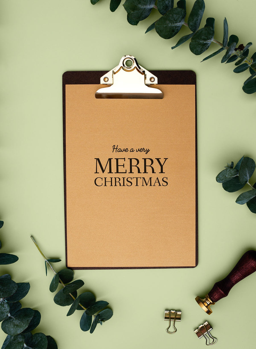 Christmas Holiday Greeting Design Mockup