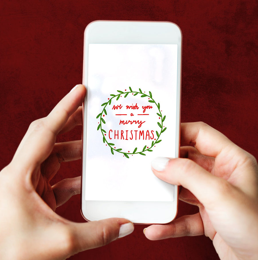 Christmas Holiday Greeting Design Mockup