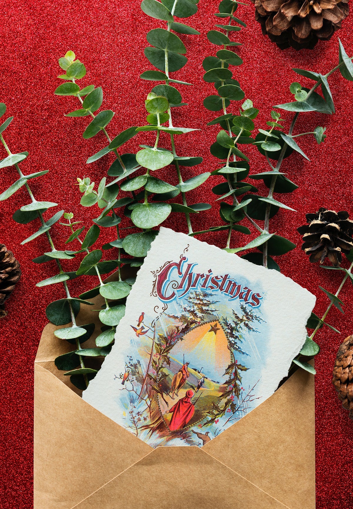 Christmas Holiday Greeting Design Mockup