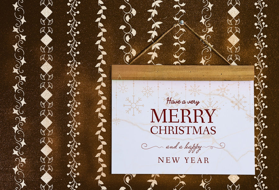 Christmas Holiday Greeting Design Mockup