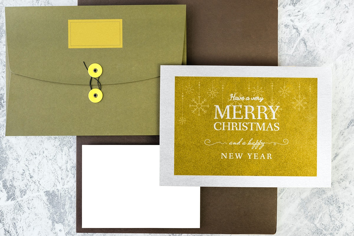 Christmas Holiday Greeting Design Mockup