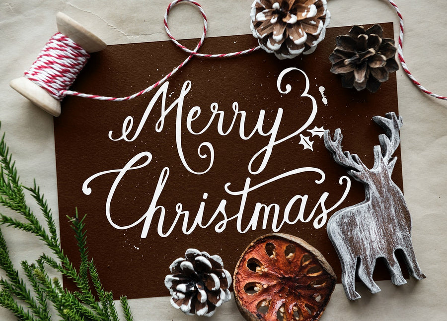Christmas Holiday Greeting Design Mockup