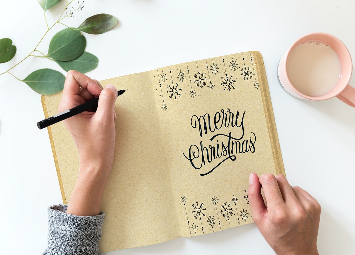 Christmas Holiday Greeting Design Mockup