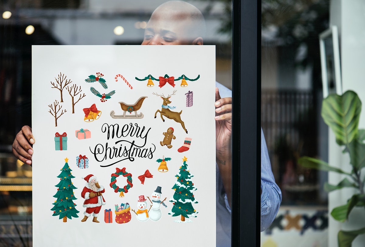 Christmas Holiday Greeting Design Mockup